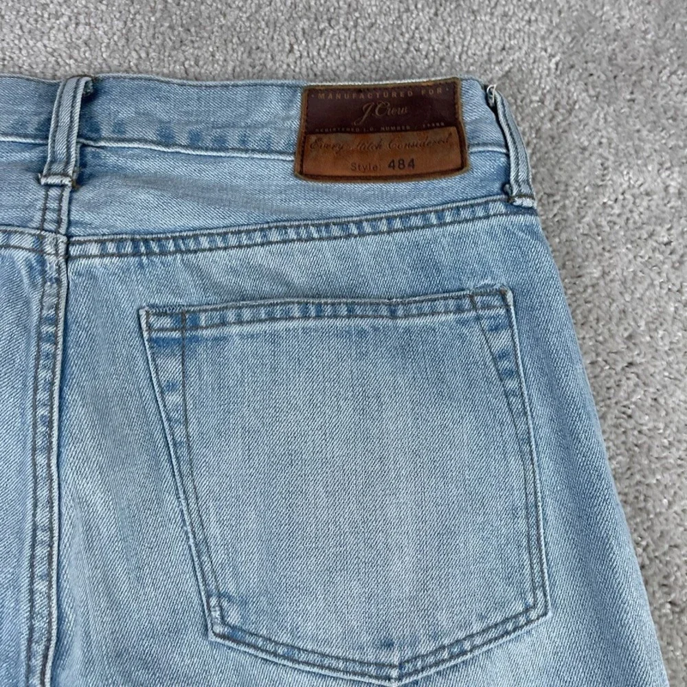 J Crew Mens Jeans 30x32 Blue 484 Slim Fit Kaihara Japanese Denim Ripped Distress